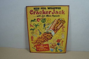 Vintage Cracker Jack Advertising Tin Sign