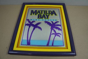 Vintage Matilda Bay Wine Cooler Branded Bar Mirror
