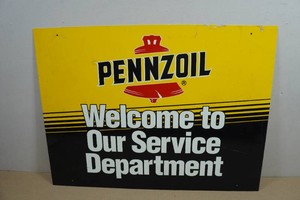 Vintage Pennzoil Metal Advertising Sign