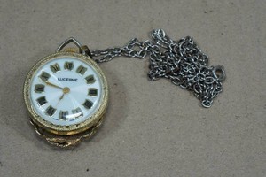Vintage Swiss Lucerne Ladies Pendant Watch with Chain