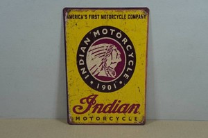 Vintage Style Metal Sign - Indian Motorcycle