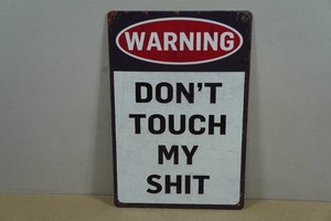 Vintage Style Metal Sign - Warning