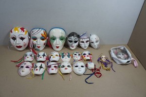 Vintage Hand Crafted New Orleans Mardi Gras Wall Masks