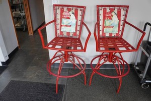 Vintage Coca-Cola Patio Bar Stools