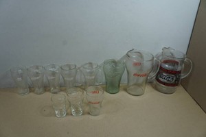 Vintage Coca-Cola Beverage Glasses and Pitchers