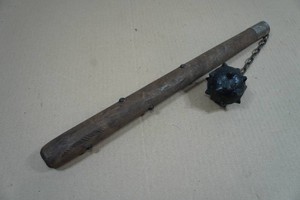 Antique Spike Ball and Chain Flail Mace