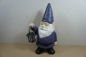 21 Resin Garden Gnome with Solar Lantern