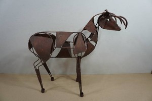 Vintage Hand Crafted Metal Deer