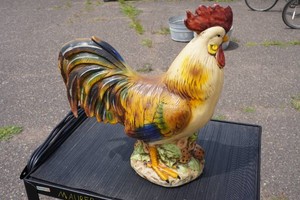 Vintage Hand Painted Ceramic Rooster