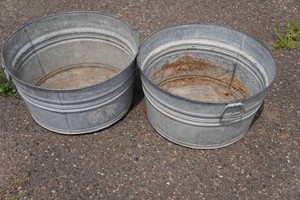 2 Galvanized Buckets