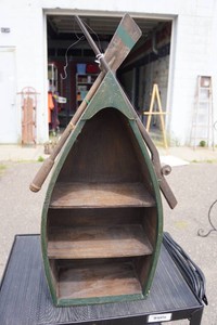 Vintage Wooden Canoe Shelf