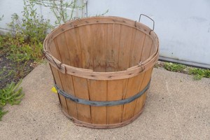 Antique Wood Slat Bushel Basket