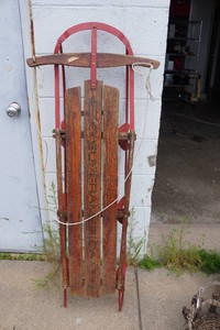 Vintage Superamerica Wooden Runner Sled