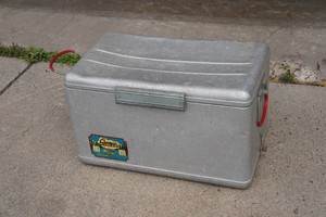 Antique Cronco Metal Cooler