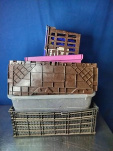 Lot of storage baskets and containers