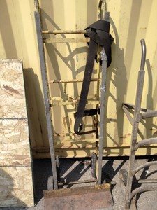 Heavy-duty yellow and gray two-wheeled appliance dolly (hand truck)