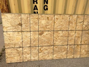 2 OSB sheathing and 1 partical board piece