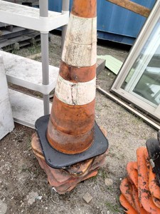 Orange traffic safety cone