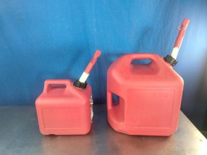 Two matching gas cans 2 and 5 gallon