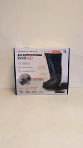 SHAPER IMAGE AIR COMPRESSION BOOTS FLEX LEG RECOVERY SYSTEM SMALL - MEDIUM