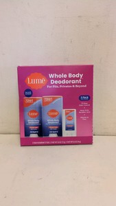 NEW LUME WHOLE BODY DEODORANT 3PK
