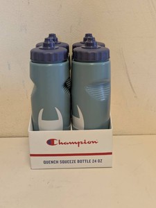 NEW CHAMPION QUENCH SQUEEZE BOTTLE DARK FORRESTGRAY BLUE 4PK