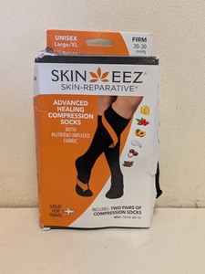 NEW SKIN EZZ SKIN REPARATIVE COMPRESSION SOCKS 2PK