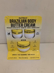 NUTRIUS BRAZILIAN BODY BUTTER CREAM 3PK