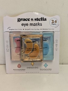 NEW GRACE & STELLA EYE MASKS 24PK