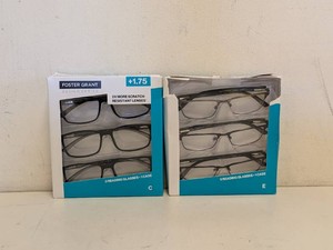 (2) NEW FOSTER GRANT 1.75 READING GLASSES 3PK