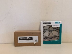 (2) NEW FOSTER GRANT 2.00 READING GLASSES 3PK