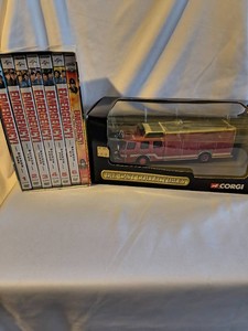 Vintage Die Cast Fire Truck and DVDs