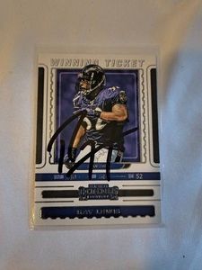 HOF Ray Lewis Signed Card