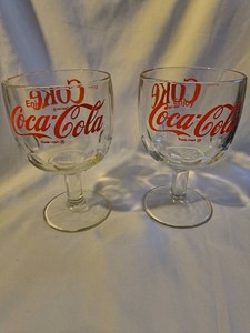 Vintage Coca Cola Glass Goblets