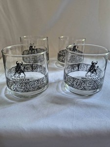 VINTAGE Schlitz Malt Liquor Lowball glasses - Set of 4