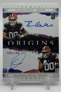 Quinshon Judkins  Dillon Gabriel 2025 Origins Dual Autograph Rookie Football Card 096100 No. DA-8