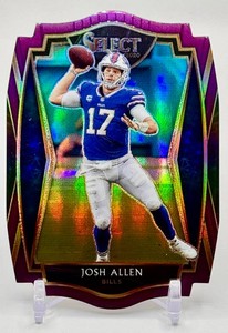 Josh Allen 2020 Select Purple Die-Cut Football Card No. 121