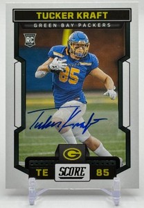 Tucker Kraft 2023 Score Auto Rookie Football Card No. 341