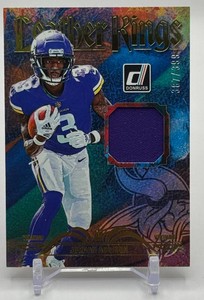 Jordan Addison 2023 Donruss Leather Kings Swatch 387399 Minnesota Vikings Rookie Football Card No. LK-10