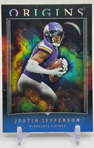 Justin Jefferson 2023 Origins Blue 5799 Minnesota Vikings Football Card No. 49