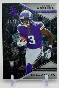 Jordan Addison 2023 Panini Black Royal 1675 Minnesota Vikings Rookie Football Card No. 138