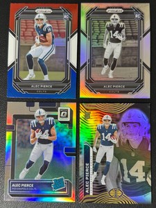 Alec Pierce 4-Card Rookie Parallel Football Card Lot