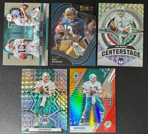 Dan Marino 5-Card ParallelInsert Football Card Lot