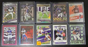 Justin Jefferson 10-Card Insert Minnesota Vikings Football Card Lot