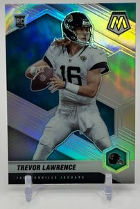 Trevor Lawrence 2021 Mosaic Silver Prizm Rookie Football Card No. 301