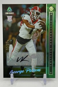 George Pickens 2022 Luminance Green Auto 1525 Rookie Football Card No. 120