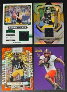 Pittsburgh Steelers 4-Card SwatchNumbered Football Card Lot
