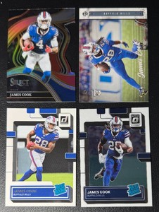 James Cook 4-Card Rookie Football Card Lot