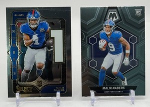 Malik Nabers 2-Card Rookie Football Card Lot