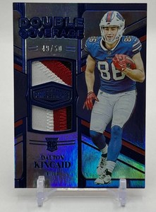 Dalton Kincaid 2023 Plates & Patches Double Coverage (3-Color Patches) 4950 Rookie Football Card No. DC-13